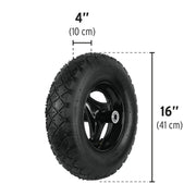 Carretilla concha plástica 5 ft3 Neumática b/tubular, PRETUL