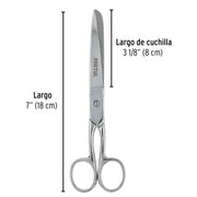 Tijera 7' para costura, de acero inoxidable, PRETUL