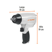 Llave (pistola) de impacto neumática 1/2', TRUPER