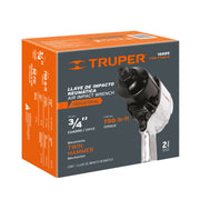 Llave (pistola) de impacto neumática 3/4', ind, TRUPER