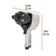 Llave (pistola) de impacto neumática 3/4', ind, TRUPER