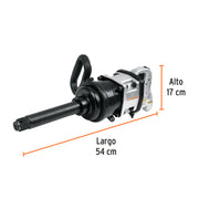 Llave (pistola) de impacto neumática 1', ind, TRUPER