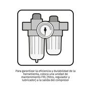 Llave (pistola) de impacto neumática 1', industrial, TRUPER