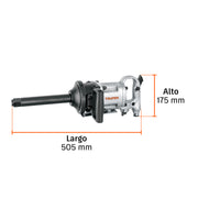 Llave (pistola) de impacto neumática 1', industrial, TRUPER