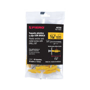 Kit de 20 taquetes 7/32' con pijas #8 y 1 broca 1/4', FIERO