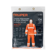 Conjunto impermeable doble capa naranja con reflejante, CH