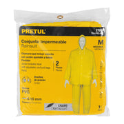 Conjunto impermeable ligero de PVC, talla M, PRETUL