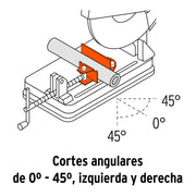 Tronzadora / cortadora de metales 14', 2200 W mango recto