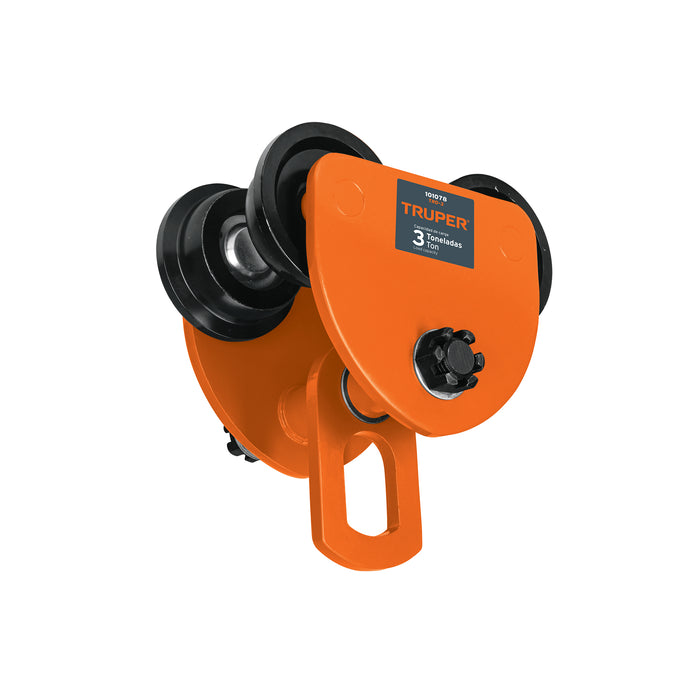Trole de carga 3 ton para vigas IPS e IPR, ajustable, TRUPER