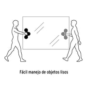 Ventosa de aluminio para vidrio, 3 copas de succión, TRUPER