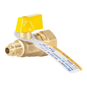 Válvula de control de latón para gas, 5/16' x 1/2', FOSET