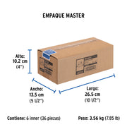 Válvula de control de latón para gas, 3/8' x 1/2', FOSET