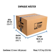 Válvula de descarga 2' para WC de 1pieza, cadena inox, FOSET