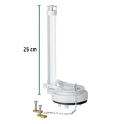 Válvula de descarga 3' para WC de 1pieza, cadena inox, FOSET