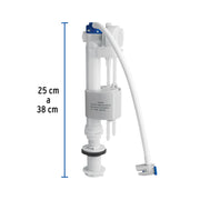 Válvula admisión tanque bajo, altura ajustable 24.5 a 37.5cm