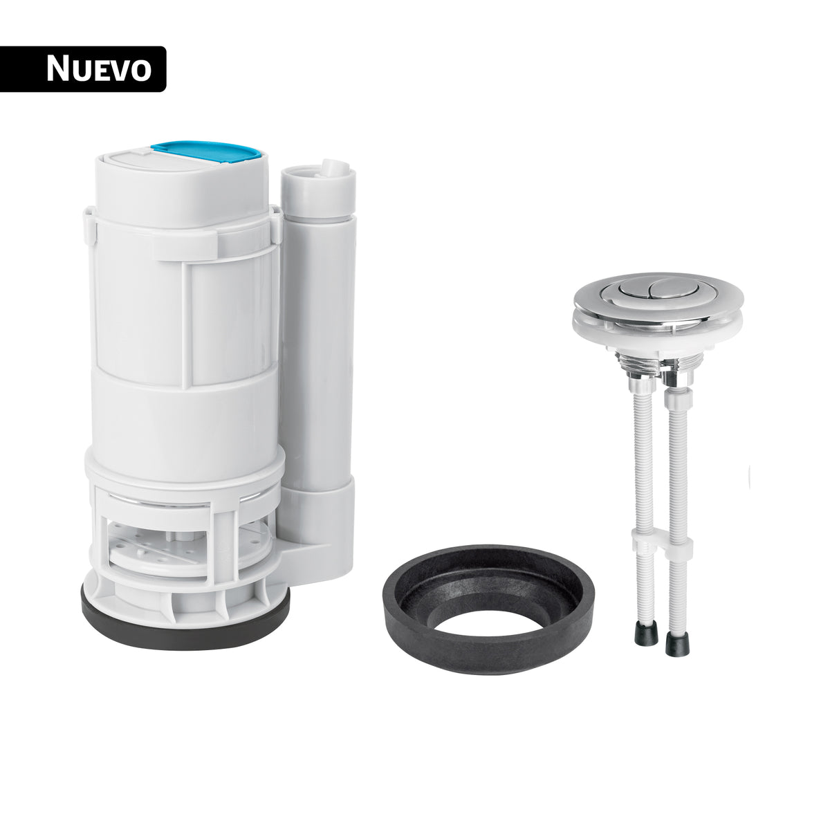 Válvula descarga dual 3' para WC de 2 piezas, con botón dual
