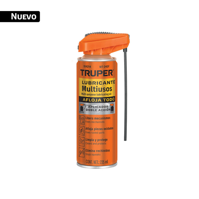 Lubricante multiusos aerosol aplicador doble acción, 235 ml