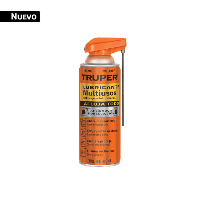 Lubricante multiusos aerosol aplicador doble acción, 400 ml