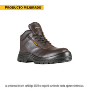 Bota de seguridad café, #25, casquillo de composite, PRETUL