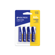 Blíster con 4 pilas zinc-carbón AA, VOLTECK
