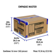 Blíster con 4 pilas zinc-carbón AA, VOLTECK