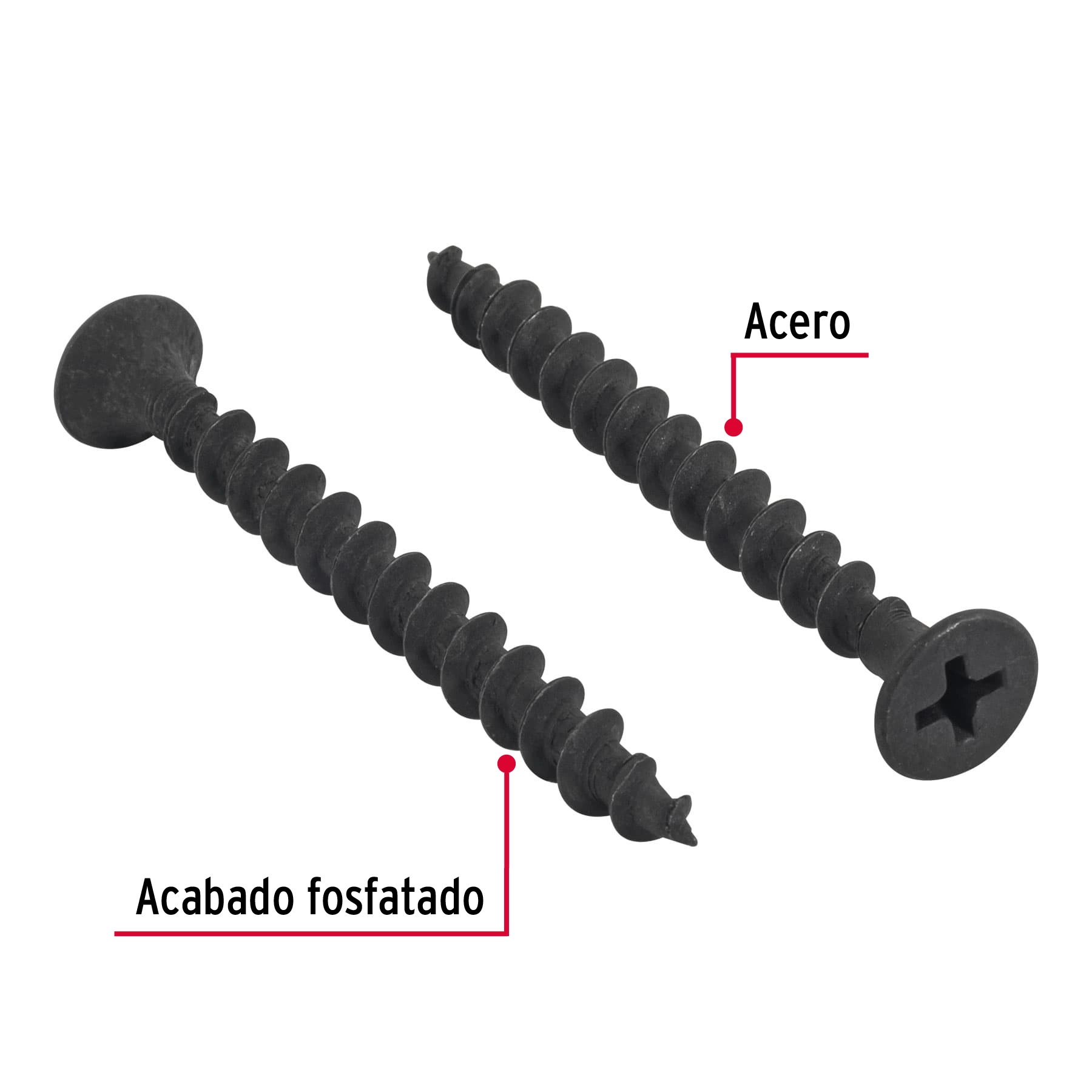 100 pijas #10 x 2'cabeza plana phillips multiusos