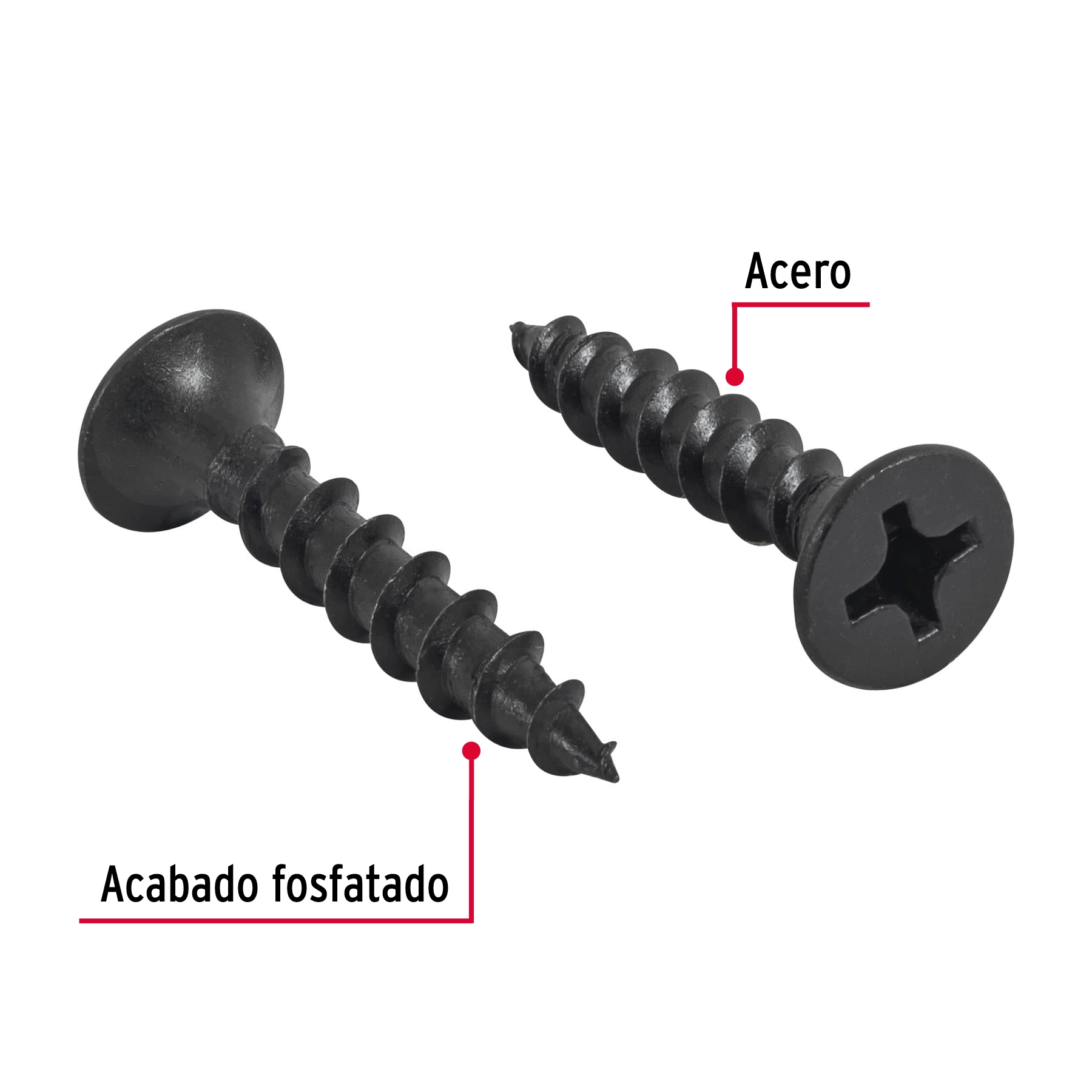 100 pijas #12 x 1-1/4'cabeza plana phillips multiusos