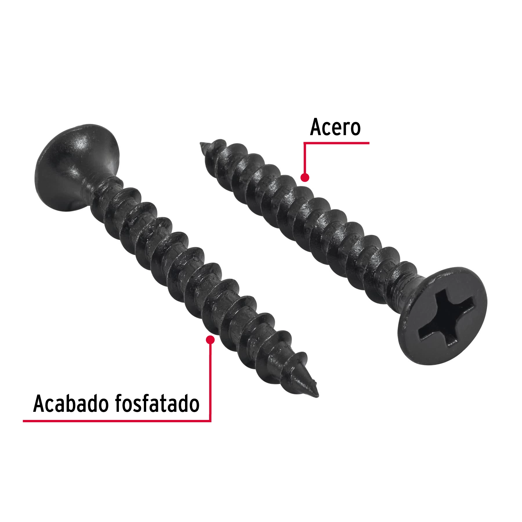 100 pijas #14 x 2'cabeza plana phillips multiusos