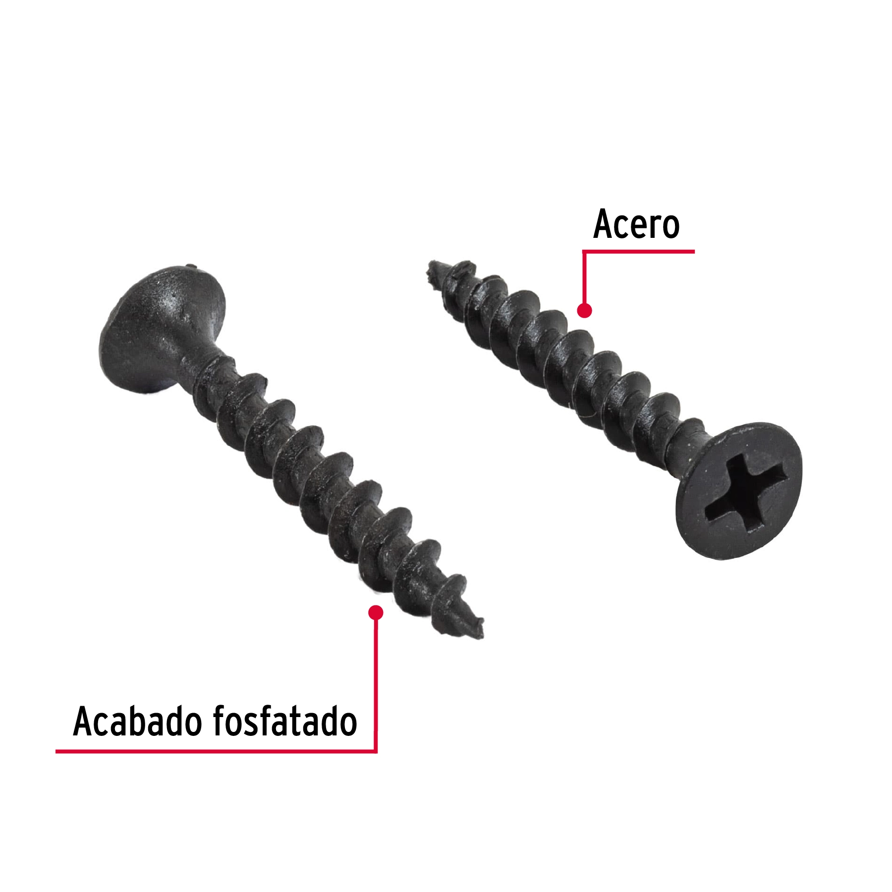 100 pijas #8x 1-1/4'cabeza plana phillips multiusos