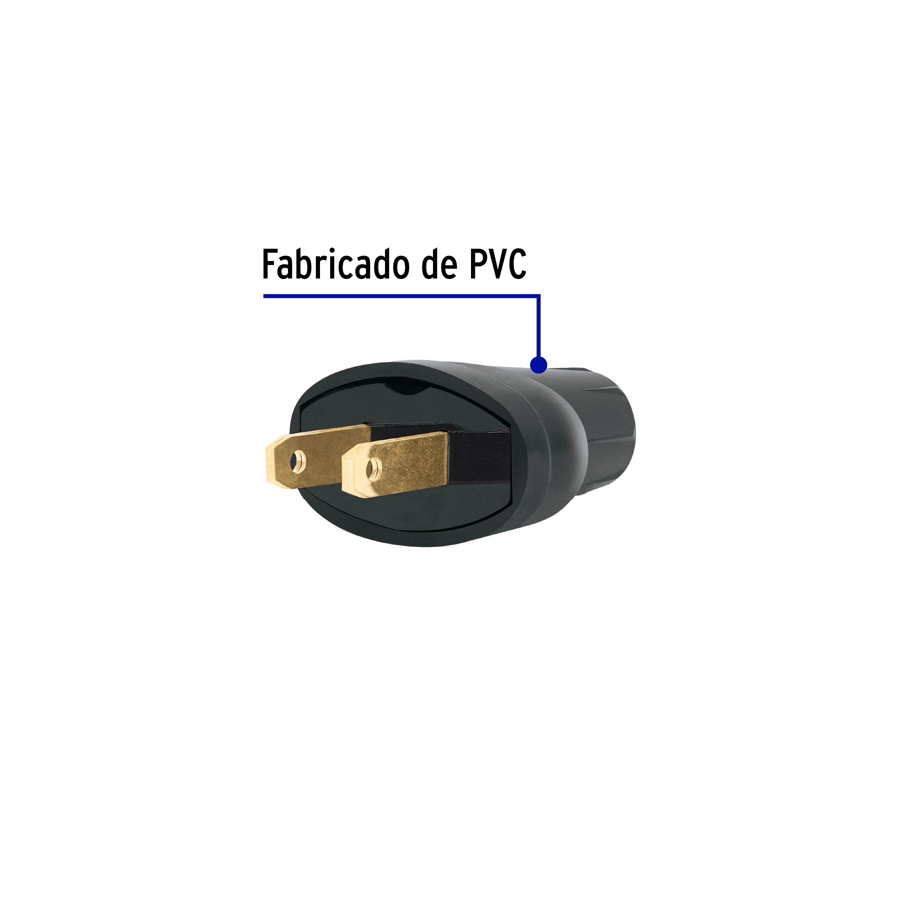2 Clavijas de PVC, VOLTECK