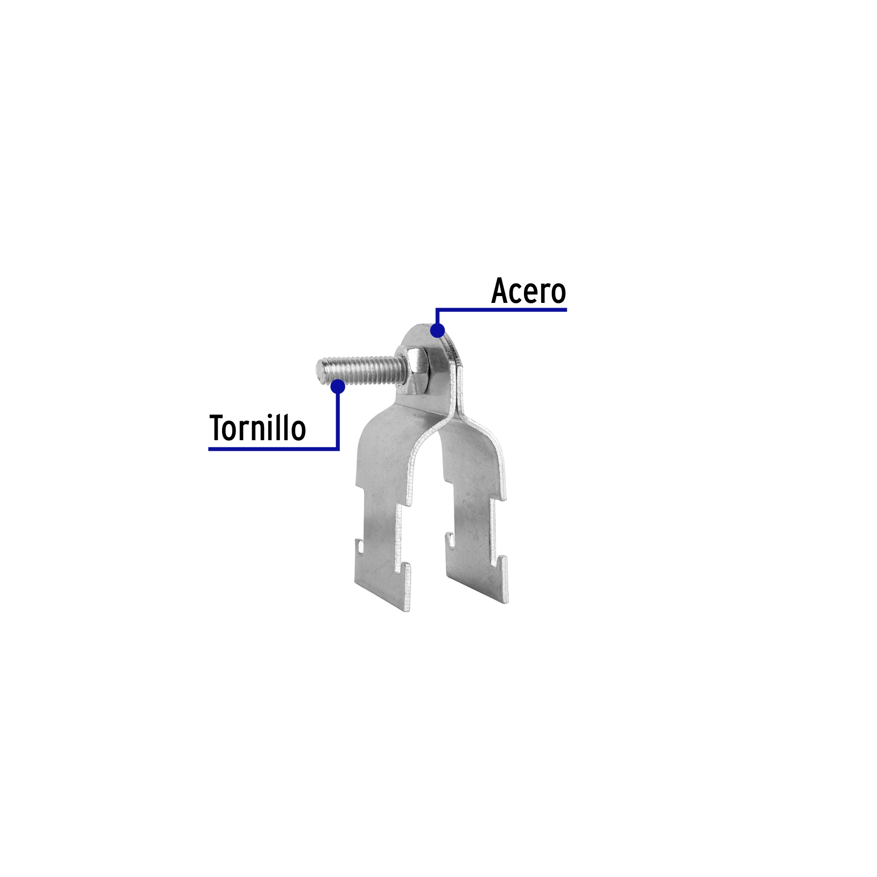 Abrazadera para perfil monocanal de 3/4', VOLTECK