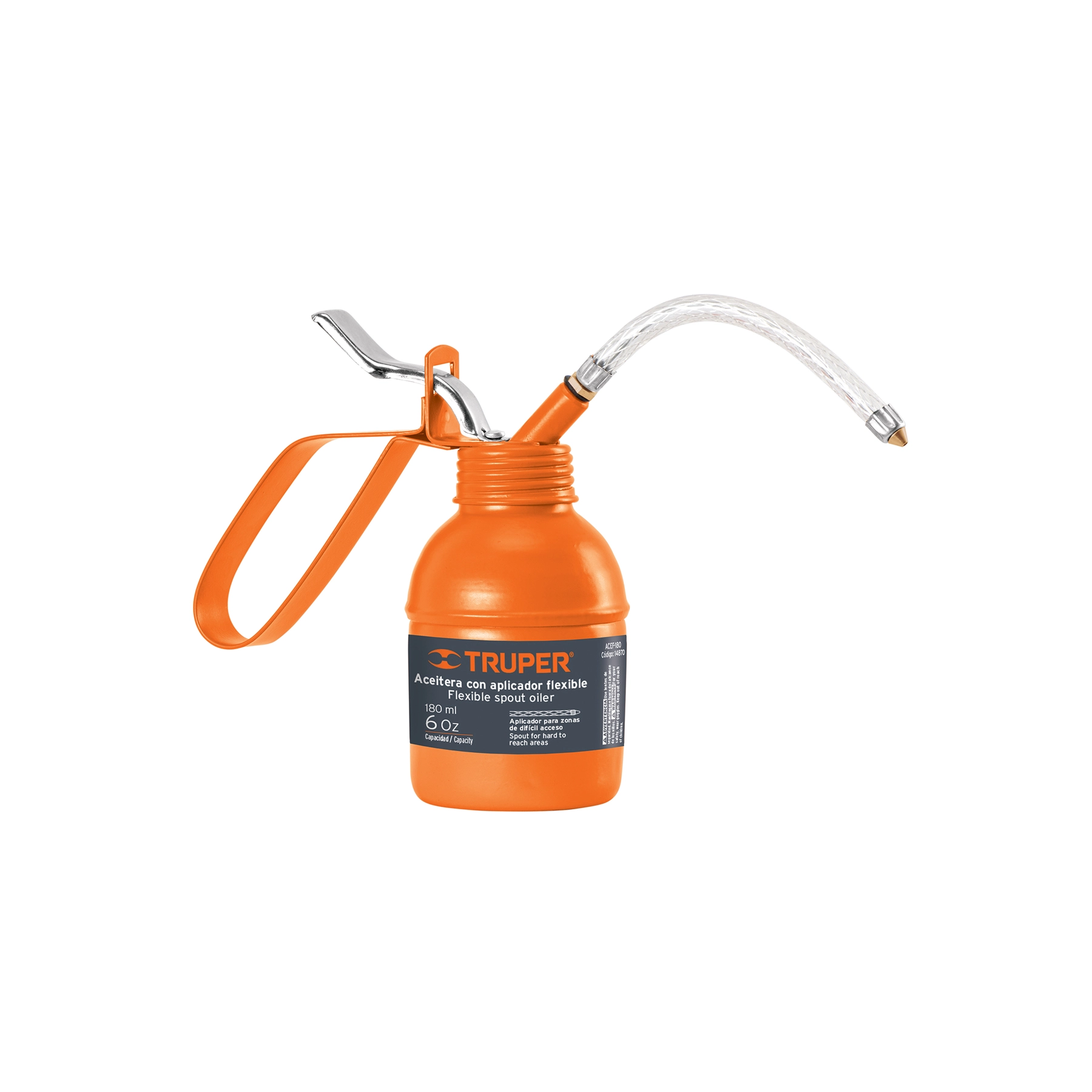 Aceitera de 180 ml (6 oz) con aplicador flexible, TRUPER