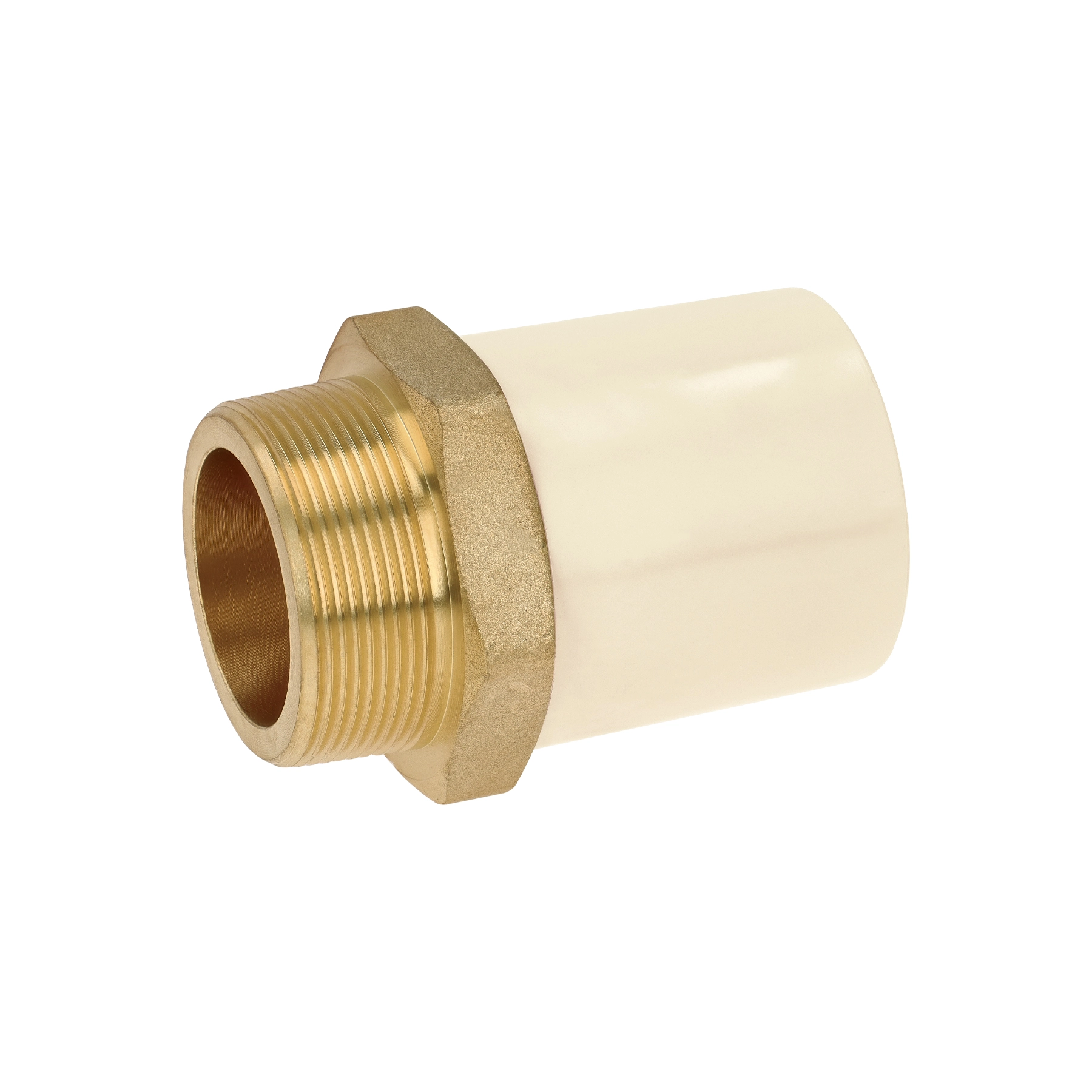 Adaptador macho de CPVC 2' con inserto y tuerca de latón
