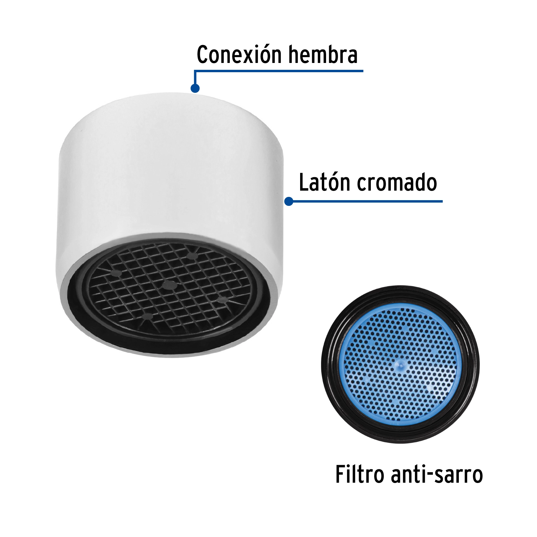 Aireador conexión hembra para cuello de mezcladora, FOSET