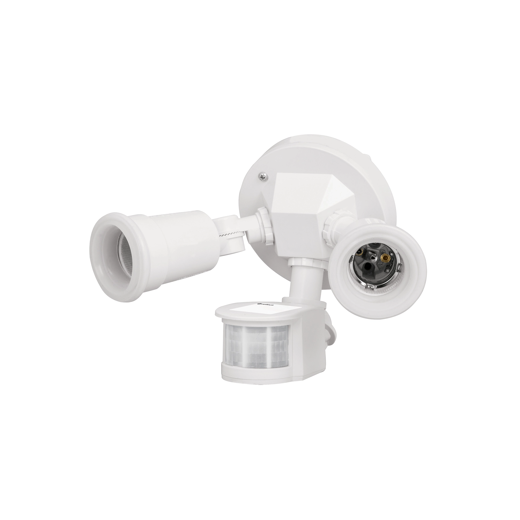 Arbotante blanco c/sensor movimiento, lámparas no incluidas