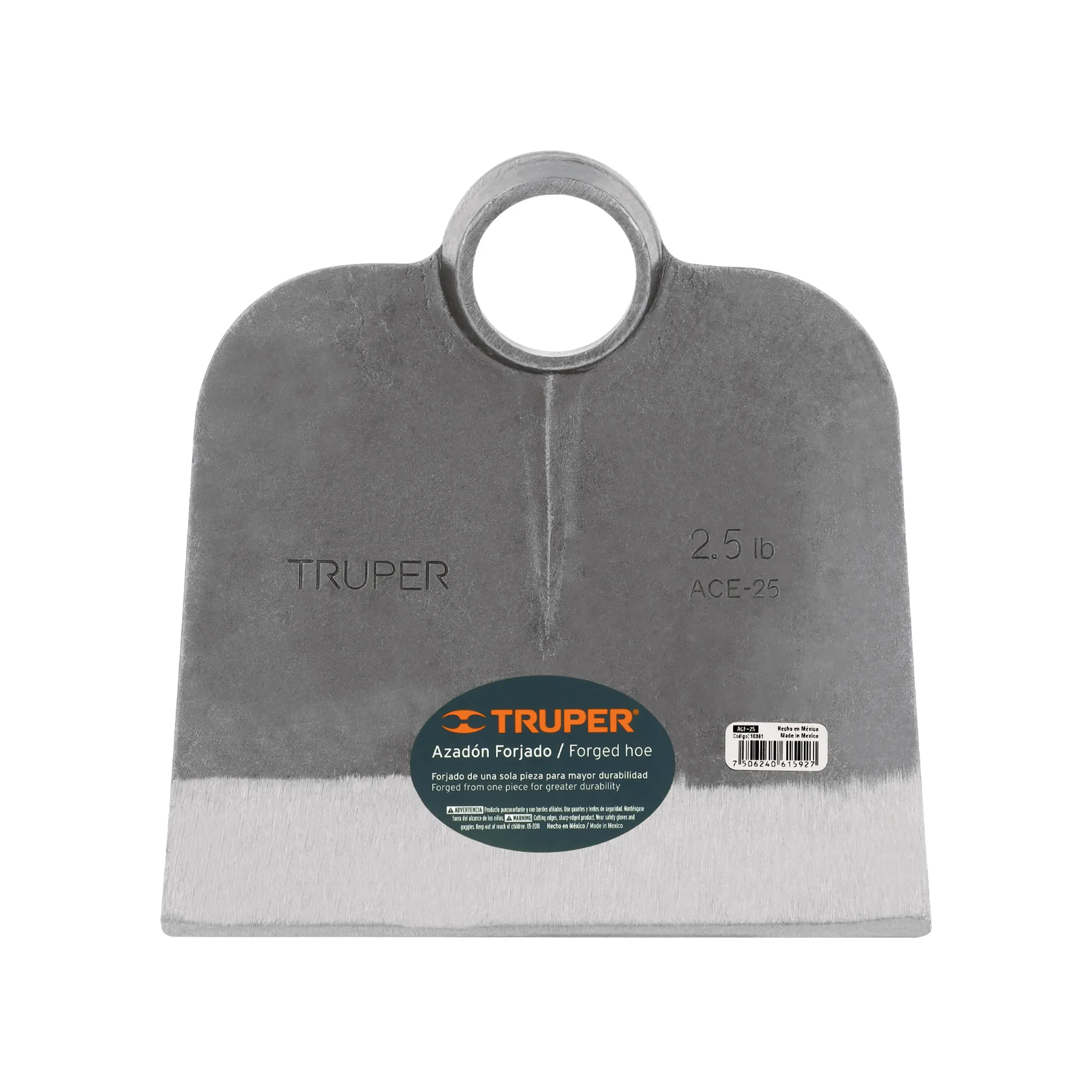 Azadón Centroamericano 2.5 lb, sin mango, TRUPER