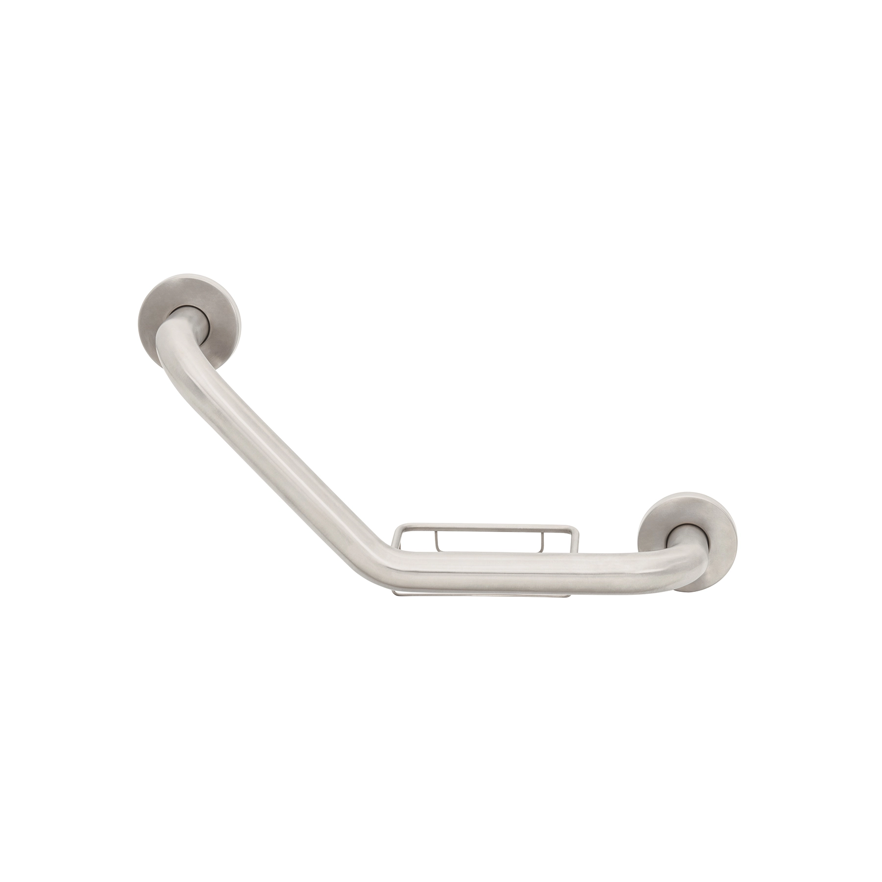 Barra angular con jabonera, acero inoxidable, 42cm, FOSET