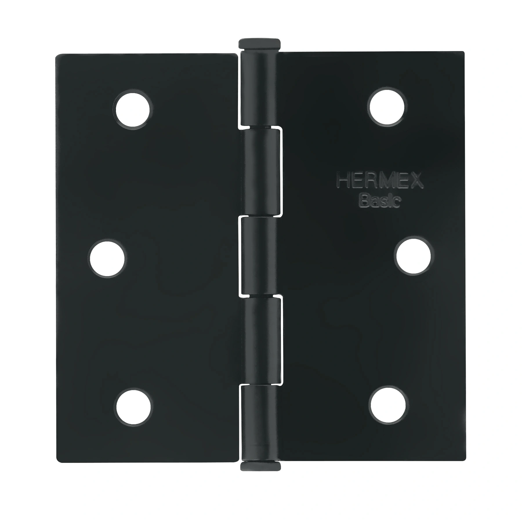 Bisagra cuadrada 2-1/2', acero negro mate cabeza plana BASIC