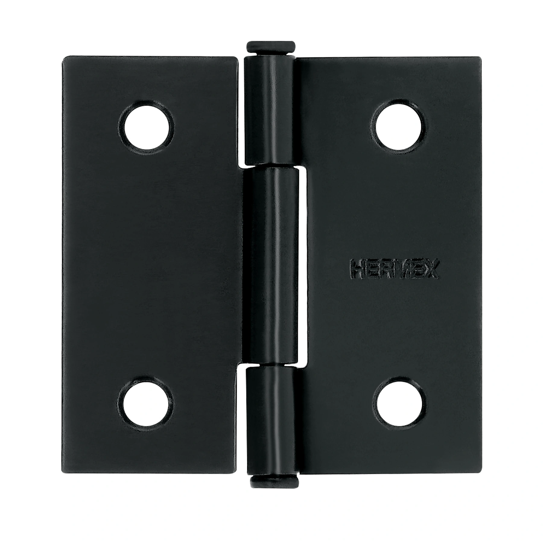 Bisagra cuadrada 2', acero negro mate, cabeza plana, HERMEX