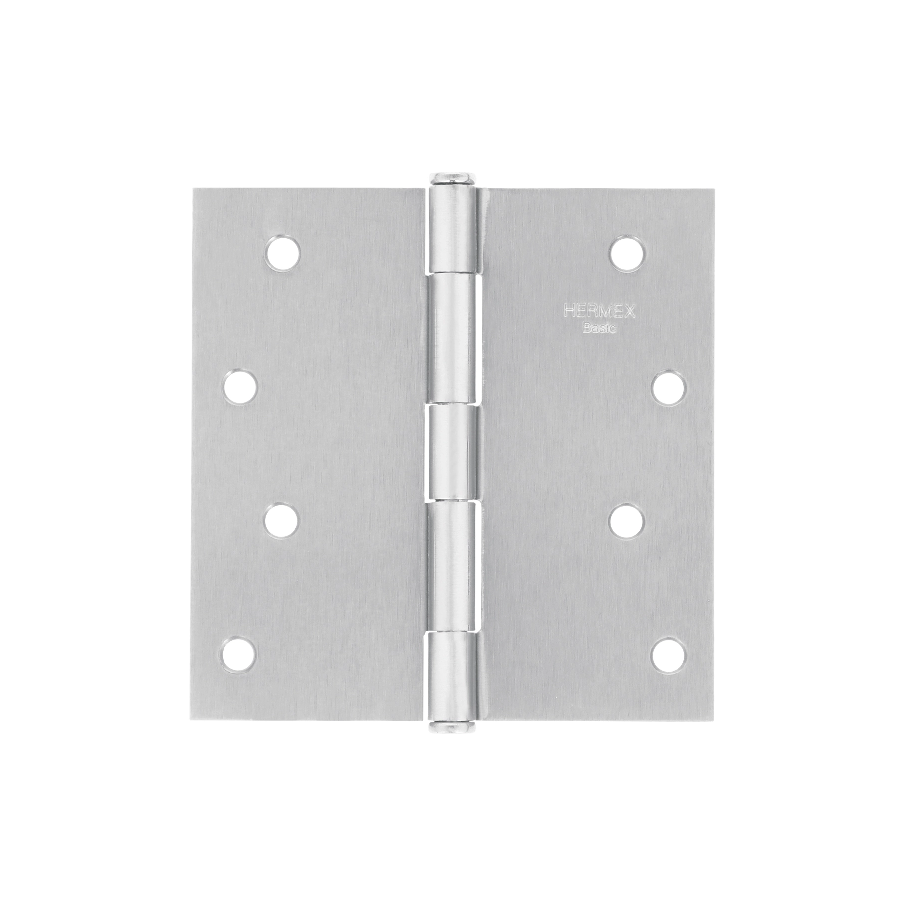 Bisagra cuadrada 4', acero satinado, cabeza plana, BASIC