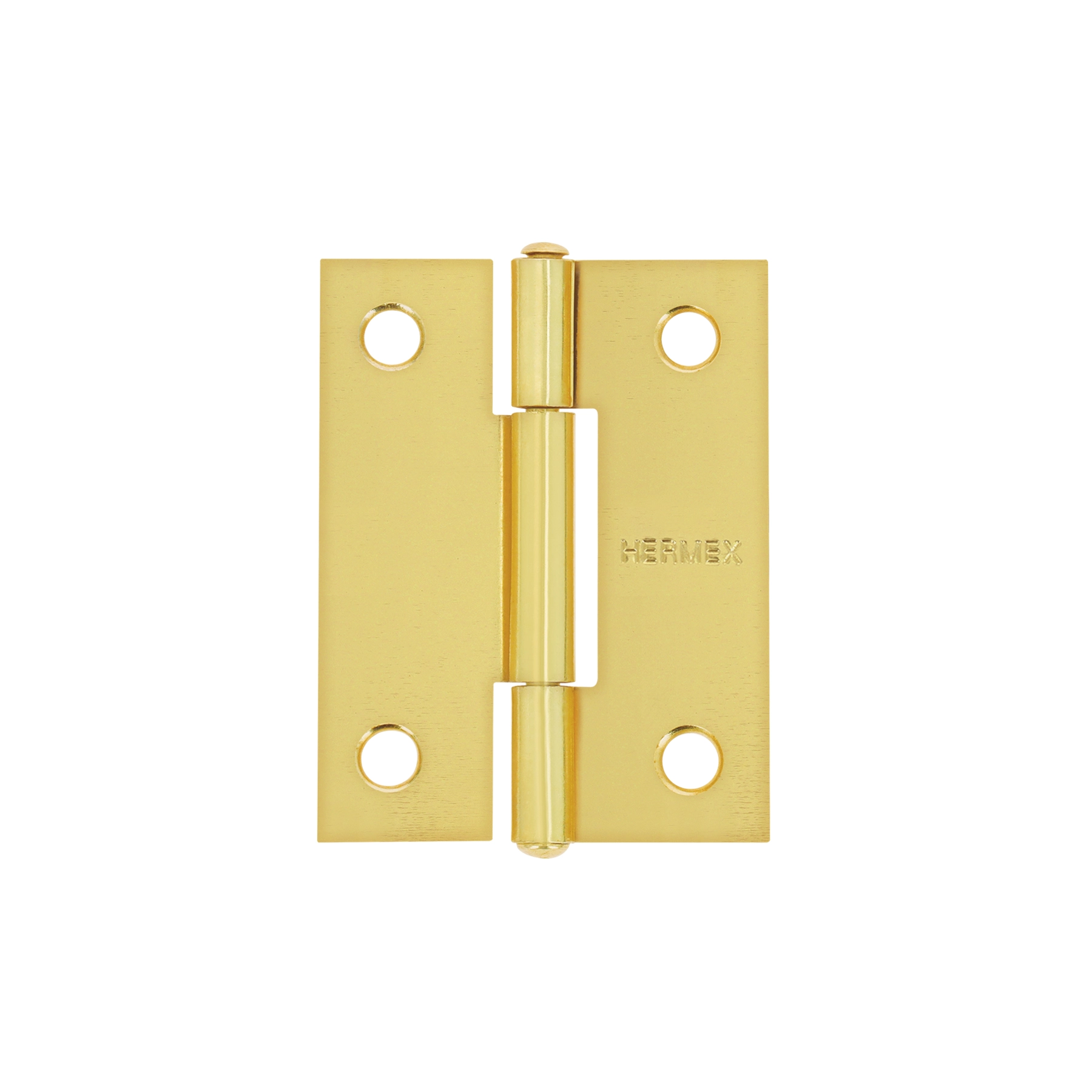 Bisagra rectangular 2 x 1-1/2', acero latonado, HERMEX