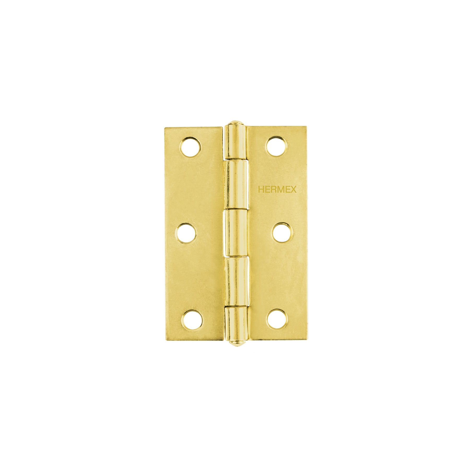 Bisagra rectangular 3 x 2', acero latonado, HERMEX