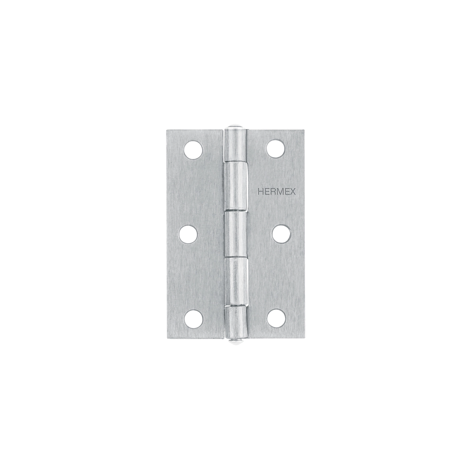 Bisagra rectangular 3 x 2', acero natural, HERMEX