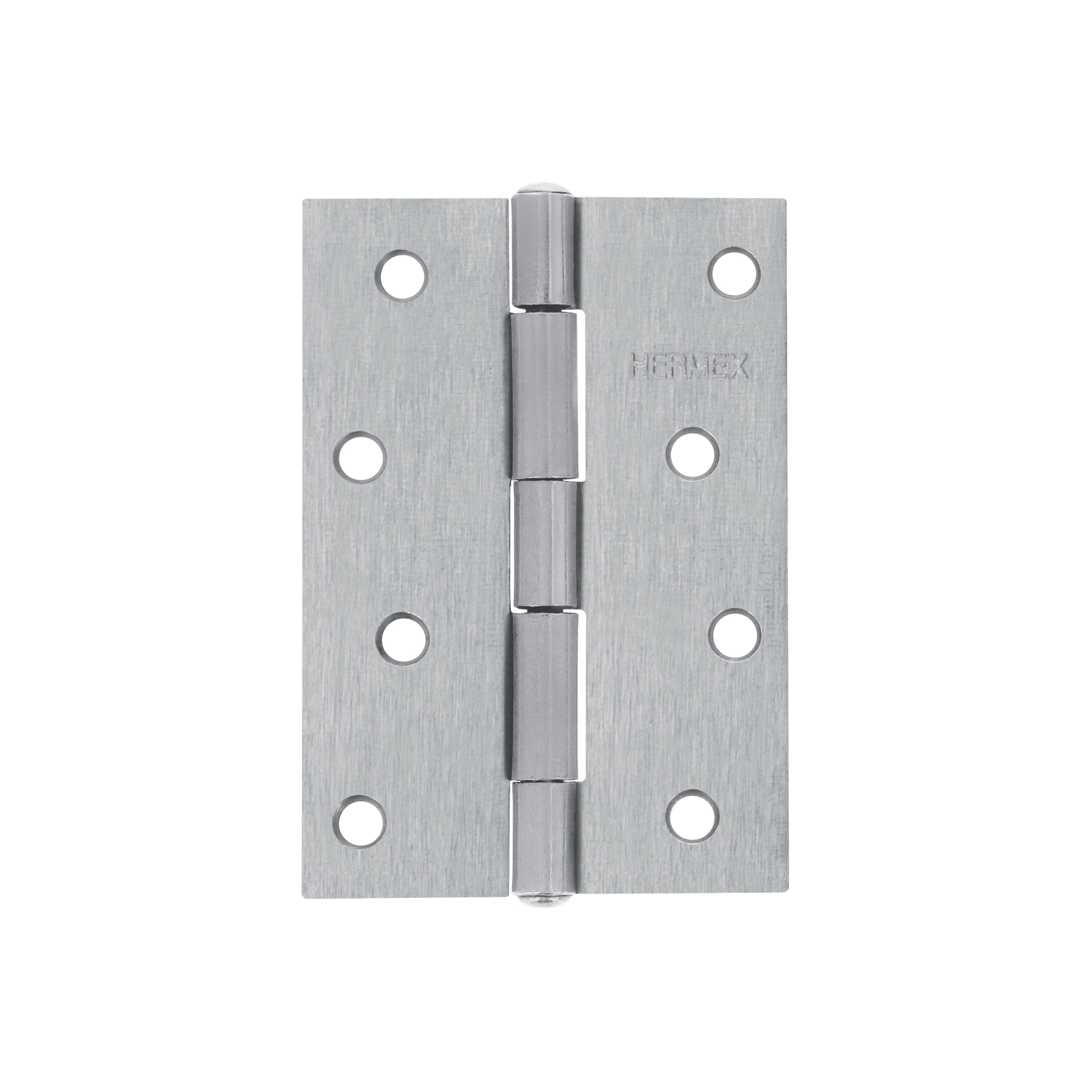 Bisagra rectangular 4 x 2-3/4', acero natural, HERMEX
