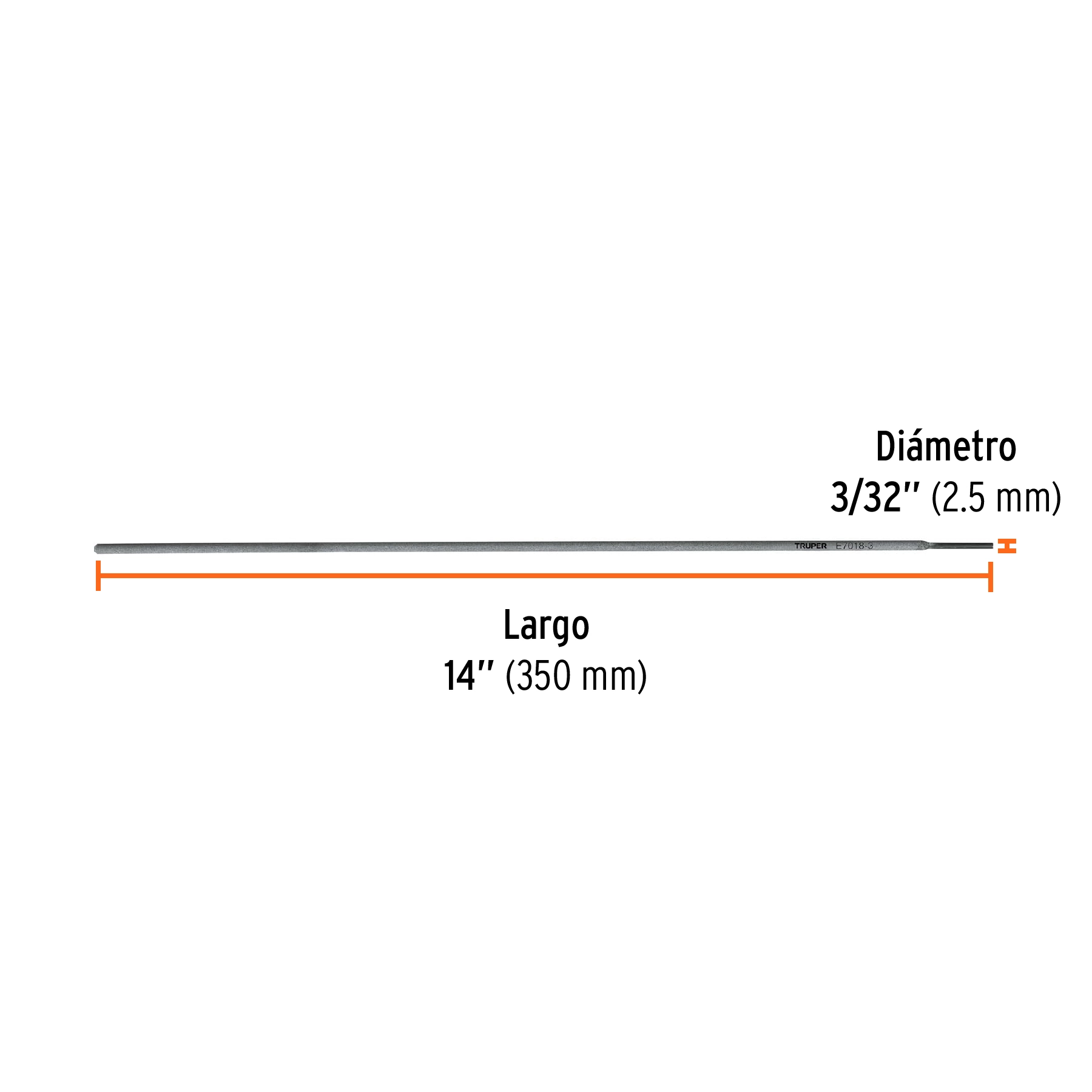 Bolsa con 1 kg de electrodos 7018 de 3/32', TRUPER