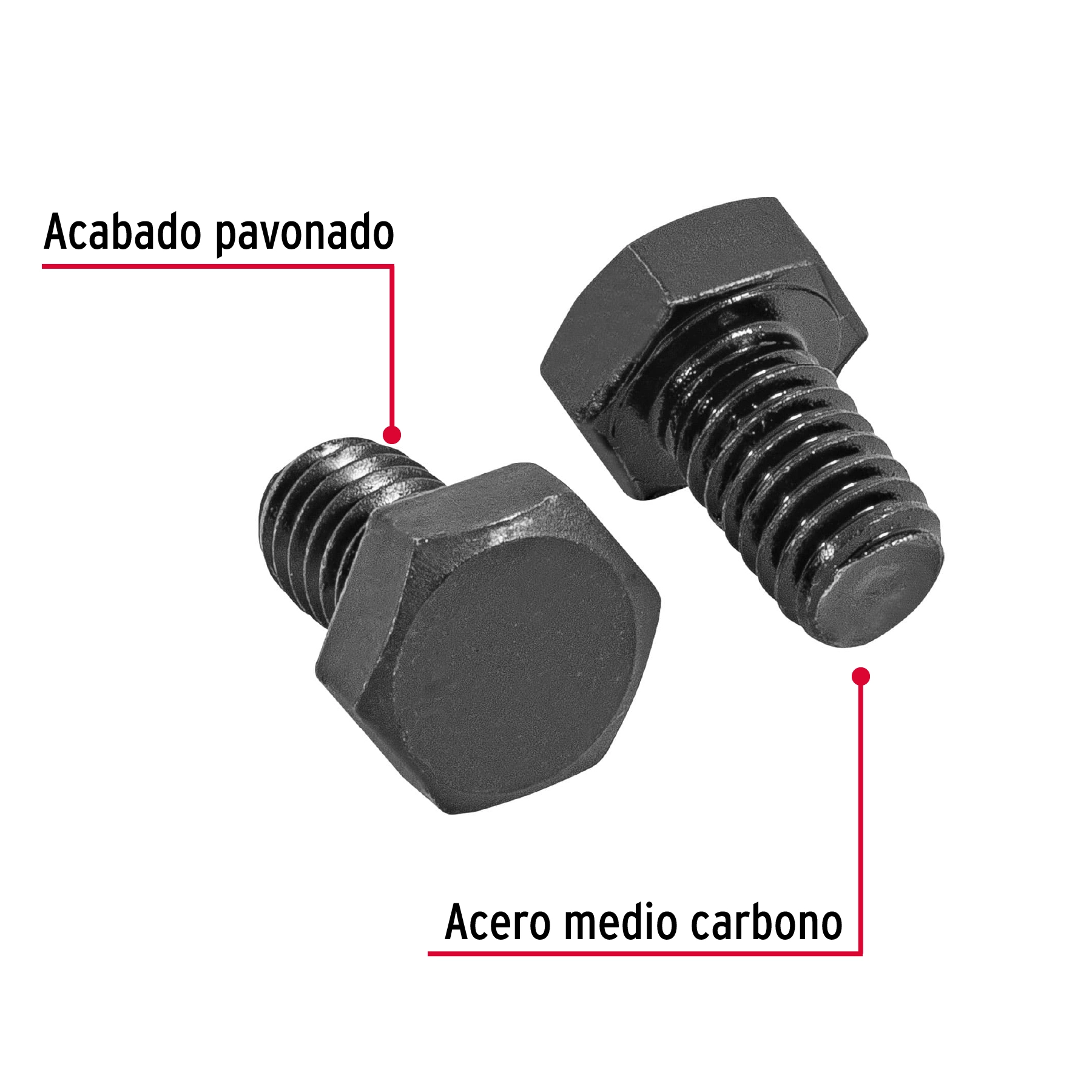 Bolsa con 100 tornillos 5/16' x 1/2' acero grado 5, FIERO