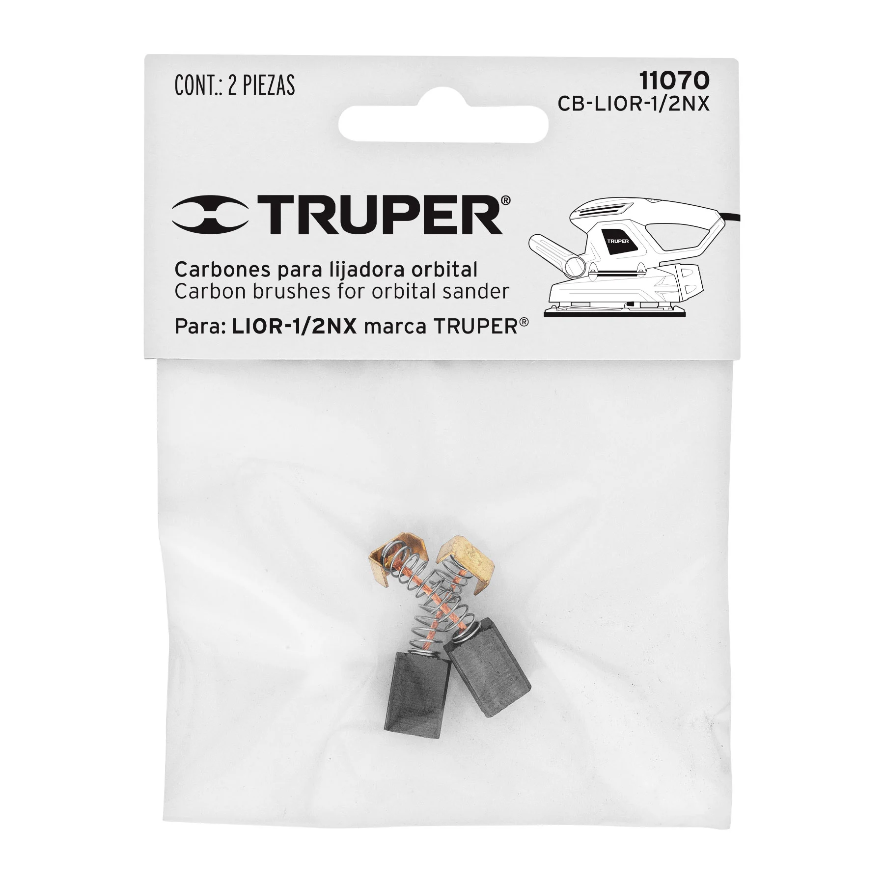Bolsa con 2 carbones de repuesto para LIOR-1/2NX, TRUPER