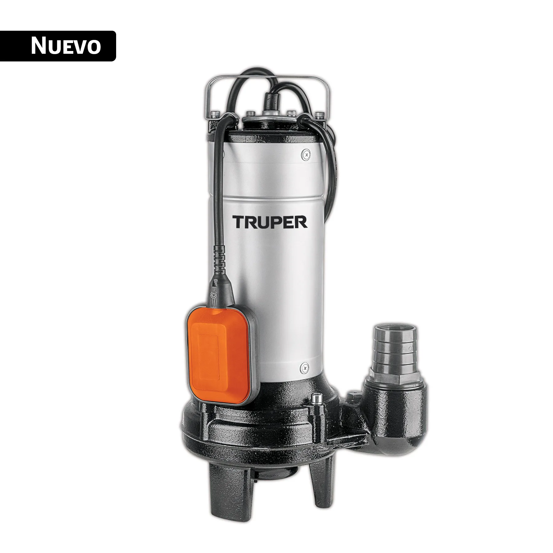 Bomba sumergible acero inox./hierro, a.sucia,1-1/2HP, TRUPER