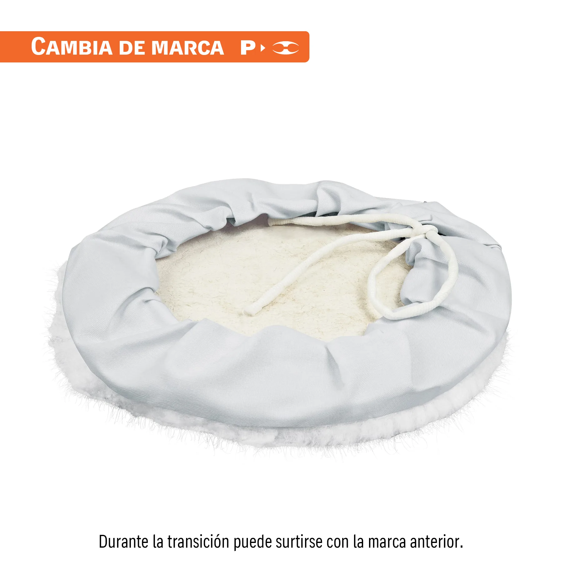 Borla para pulir de lana de 10' con jareta, PRETUL