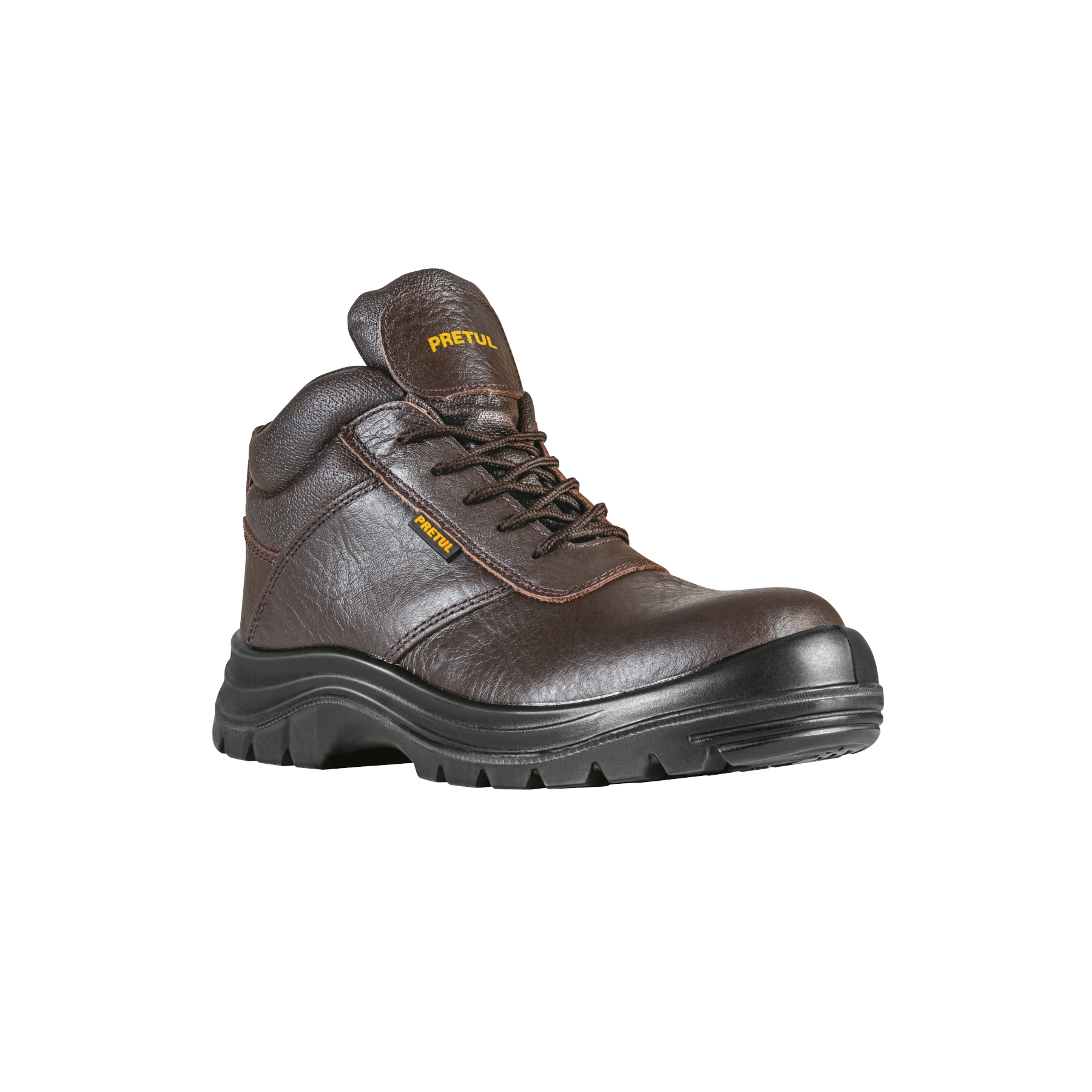 Bota de seguridad café, #30, casquillo de composite, PRETUL